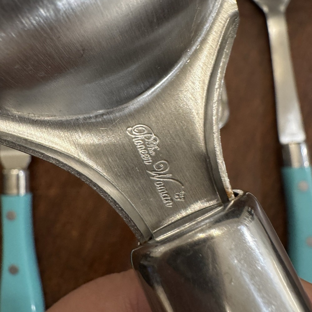 The Pioneer Woman Frontier Collection 4-Piece Cooking Utensil Set Turquoise/Teal - Picture 2 of 5